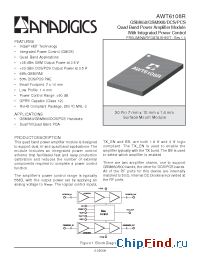 Datasheet AWT6108RM10P8 manufacturer Anadigics