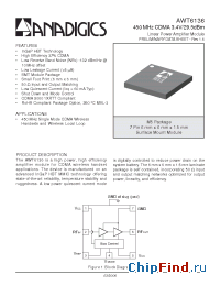 Datasheet AWT6136RM5P8 manufacturer Anadigics