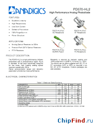 Datasheet PD070-HL2-300 manufacturer Anadigics