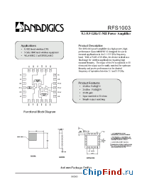 Datasheet PRFS-1003-0005 manufacturer Anadigics