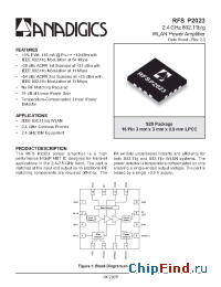 Datasheet PRFS-P2023-008 manufacturer Anadigics