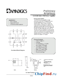 Datasheet RFSP5022 manufacturer Anadigics