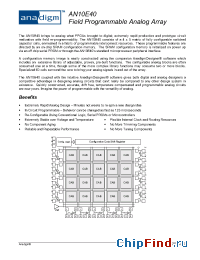 Datasheet AN010E40-QFPTR manufacturer Anadigm