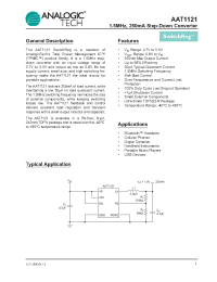 Datasheet AAT1121 manufacturer AnalogicTech