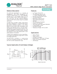 Datasheet AAT1143IJS-1.6-T1 manufacturer AnalogicTech