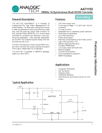 Datasheet AAT1152IKS-3.0-T1 manufacturer AnalogicTech