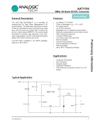 Datasheet AAT1154IAS-1.0-T1 manufacturer AnalogicTech