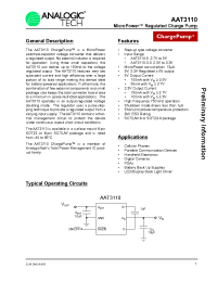 Datasheet AAT3110 manufacturer AnalogicTech