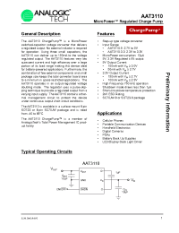 Datasheet AAT3110-5 manufacturer AnalogicTech