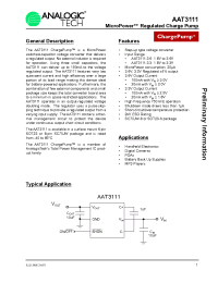 Datasheet AAT3111IGU-36-T1 manufacturer AnalogicTech