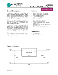 Datasheet AAT3200IGY-1.8-T1 manufacturer AnalogicTech