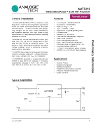 Datasheet AAT3216IGV-3.5-T1 manufacturer AnalogicTech