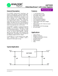 Datasheet AAT3220IGY-24-T1 manufacturer AnalogicTech