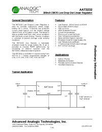 Datasheet AAT3232IGV-2.5-T1 manufacturer AnalogicTech