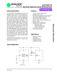 Datasheet AAT3526ICX-308-200-T1 manufacturer AnalogicTech