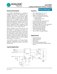 Datasheet AAT3687IWP-4.2-T1 manufacturer AnalogicTech