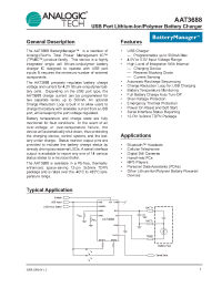Datasheet AAT3688 manufacturer AnalogicTech