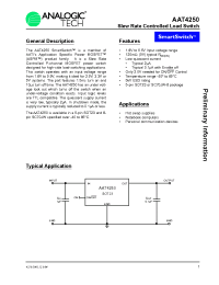 Datasheet AAT4250IJS-T1 manufacturer AnalogicTech