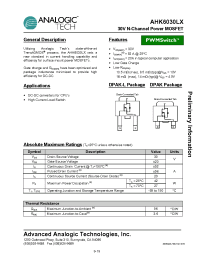 Datasheet AHK6030LXINY-T1 manufacturer AnalogicTech
