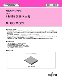 Datasheet MB85R1001PFTN manufacturer AnalogicTech