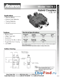 Datasheet 10574-3 manufacturer Anaren