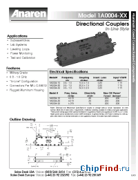 Datasheet 1A0004-10 manufacturer Anaren