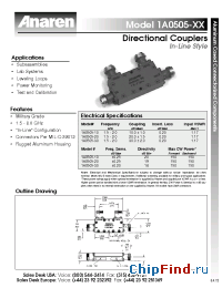 Datasheet 1A0505-20 manufacturer Anaren