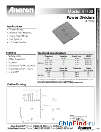 Datasheet 41730 manufacturer Anaren