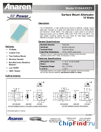 Datasheet D10AA4Z1 manufacturer Anaren