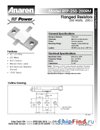 Datasheet RFP-250-200RM manufacturer Anaren