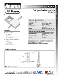 Datasheet RFP-25-1AP manufacturer Anaren