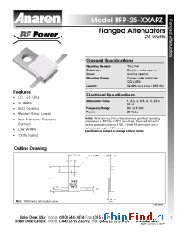 Datasheet RFP-25-5APZ manufacturer Anaren