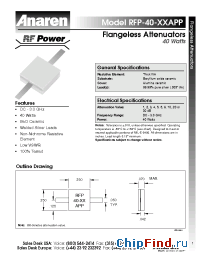 Datasheet RFP-40-10APP manufacturer Anaren