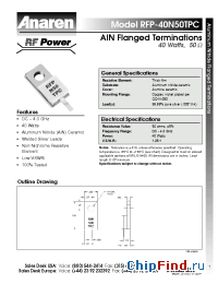 Datasheet RFP-40N50TPC manufacturer Anaren