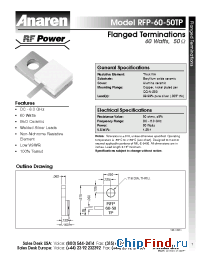 Datasheet RFP-60H50TP manufacturer Anaren