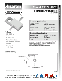 Datasheet RFP-75-4AY manufacturer Anaren