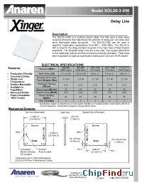 Datasheet XDL20-3-050 производства Anaren