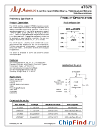 Datasheet aTS75D8T manufacturer Andigilog