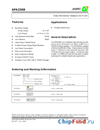 Datasheet APA2308 manufacturer Anpec