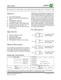 Datasheet APL1084-33ZC-TUL manufacturer Anpec