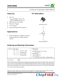 Datasheet APM1404SC-TR manufacturer Anpec