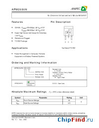 Datasheet APM2030NUC-TR manufacturer Anpec