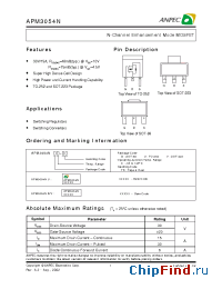 Datasheet APM3054NU manufacturer Anpec