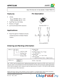 Datasheet APM7316K manufacturer Anpec