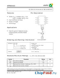 Datasheet APM9430KC-TR manufacturer Anpec