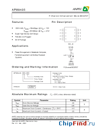 Datasheet APM9435KC-TU manufacturer Anpec