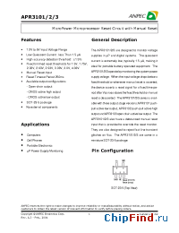 Datasheet APR3101 manufacturer Anpec