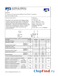 Datasheet AO3701 manufacturer Alpha&Omega