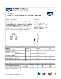 Datasheet AO4437 manufacturer Alpha&Omega