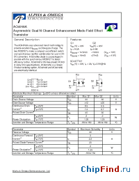Datasheet AO4918A manufacturer Alpha&Omega